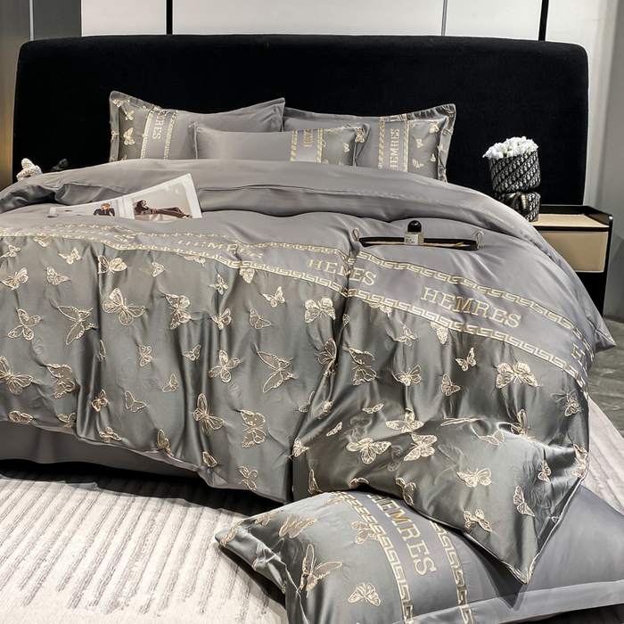 91家纺网 家纺一手货源 找家纺 （总）子曰 2026新款浮雕水洗真丝四件套