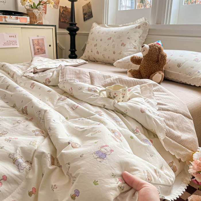 91家纺网 家纺一手货源 找家纺 老帅的工厂店 2026新款A类古棉花边抗菌夏被 奶芙犬