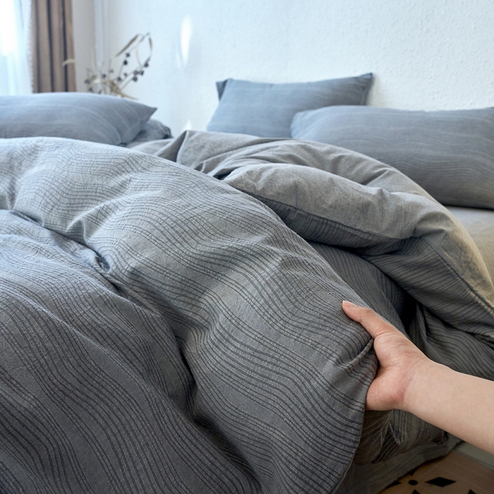 91家纺网 家纺一手货源 找家纺 （总）恋人优选 2026新款大波浪全棉纯棉提花四件套