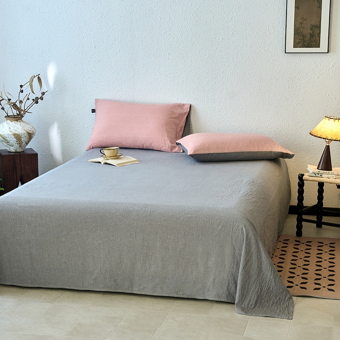 91家纺网 家纺一手货源 找家纺 恋人优选 2026新款大波浪全棉纯棉提花四件套 大波浪粉