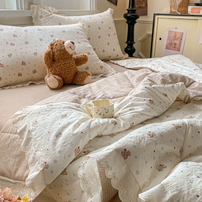 91家纺网 家纺一手货源 找家纺 老帅的工厂店 2026新款A类古棉花边抗菌夏被 苹果小象