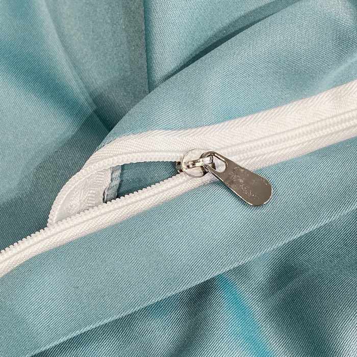 91家纺网 家纺一手货源 找家纺 子曰 2026新款浮雕水洗真丝四件套 花语-蓝