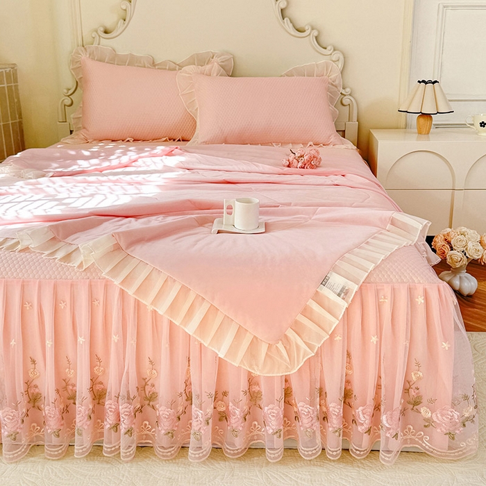 91家纺网 家纺一手货源 找家纺 （总）后庭寝室 2026新款豆豆凉席夏被空调被四件套