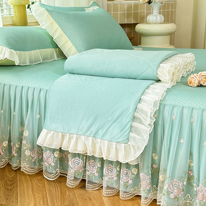 91家纺网 家纺一手货源 找家纺 （总）后庭寝室 2026新款豆豆凉席夏被空调被四件套