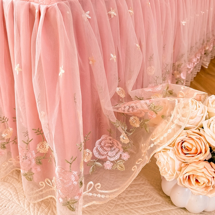 91家纺网 家纺一手货源 找家纺 后庭寝室 2026新款豆豆凉席夏被空调被四件套 完美恋人-粉色