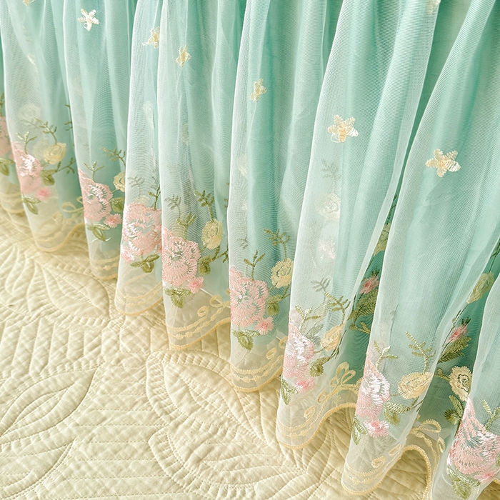 91家纺网 家纺一手货源 找家纺 后庭寝室 2026新款豆豆凉席夏被空调被四件套 完美恋人-浅蓝