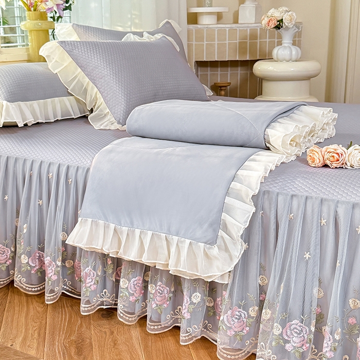 91家纺网 家纺一手货源 找家纺 （总）后庭寝室 2026新款豆豆凉席夏被空调被四件套