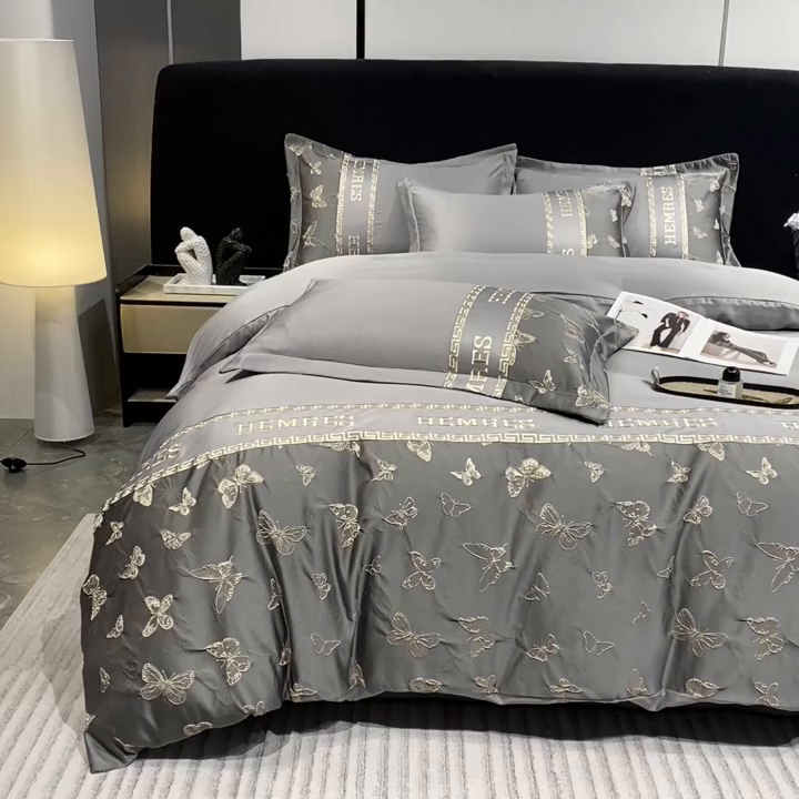 91家纺网 家纺一手货源 找家纺 （总）子曰 2026新款浮雕水洗真丝四件套