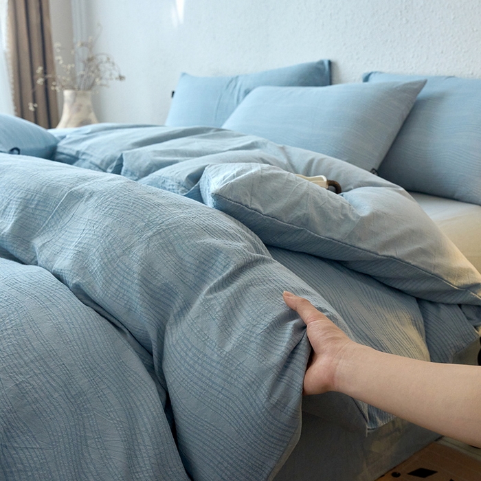 恋人优选 2026新款大波浪全棉纯棉提花四件套 大波浪兰