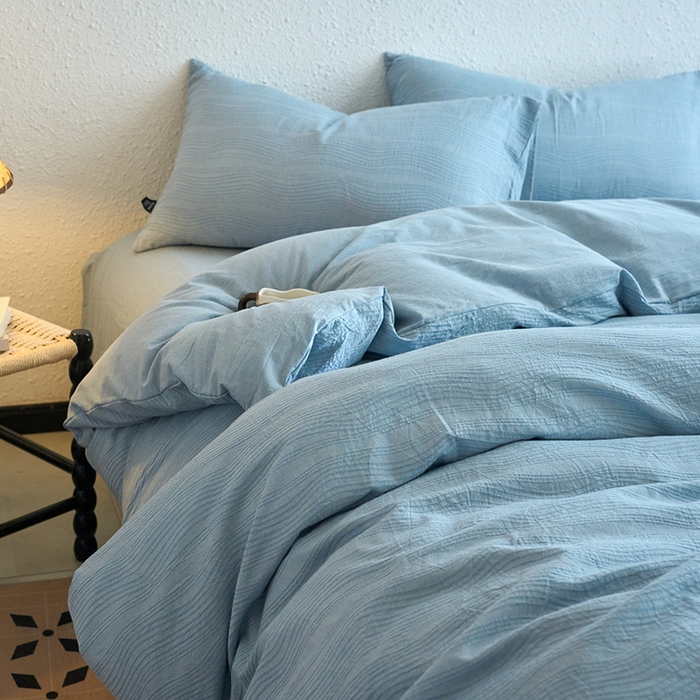 91家纺网 家纺一手货源 找家纺 恋人优选 2026新款大波浪全棉纯棉提花四件套 大波浪兰