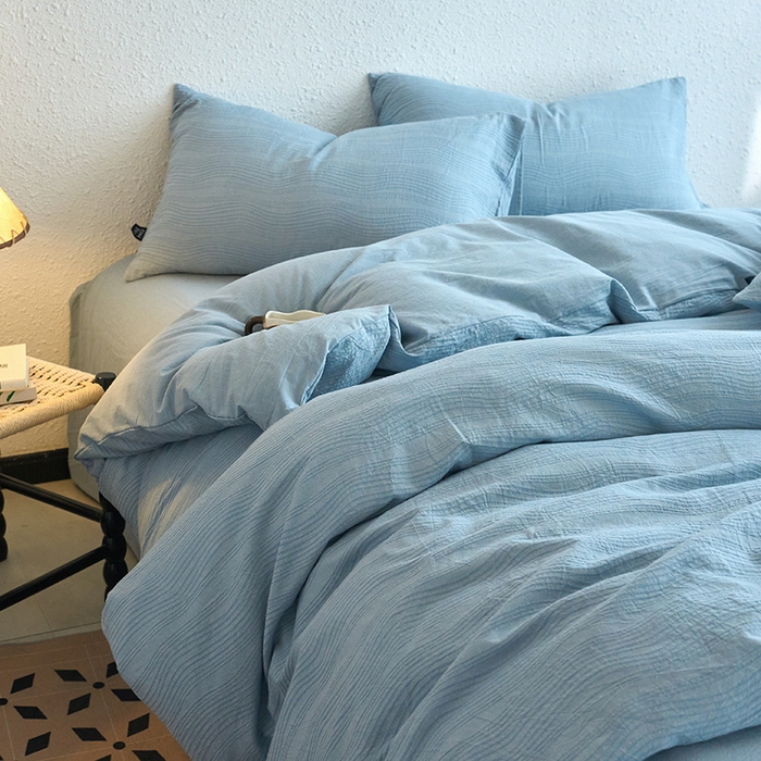 91家纺网 家纺一手货源 找家纺 恋人优选 2026新款大波浪全棉纯棉提花四件套 大波浪兰