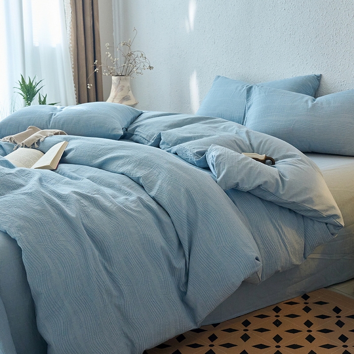 91家纺网 家纺一手货源 找家纺 恋人优选 2026新款大波浪全棉纯棉提花四件套 大波浪兰