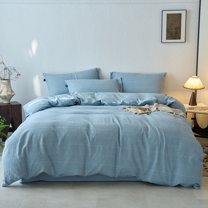 91家纺网 家纺一手货源 找家纺 恋人优选 2026新款大波浪全棉纯棉提花四件套 大波浪兰