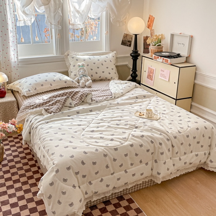 91家纺网 家纺一手货源 找家纺 老帅的工厂店 2026新款A类古棉花边抗菌夏被 织本碟