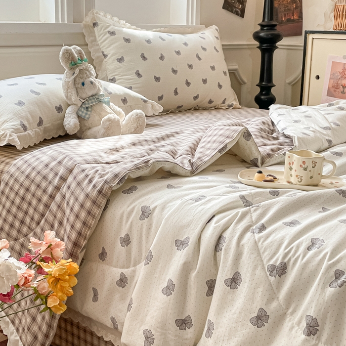 91家纺网 家纺一手货源 找家纺 老帅的工厂店 2026新款A类古棉花边抗菌夏被 织本碟