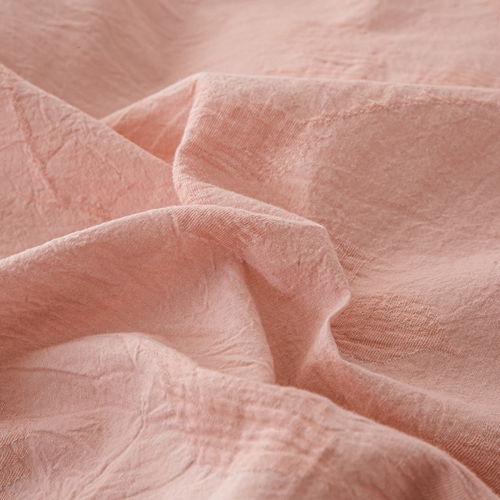 91家纺网 家纺一手货源 找家纺 恋人优选 2026新款樱花叶全棉纯棉提花四件套 樱花叶-粉