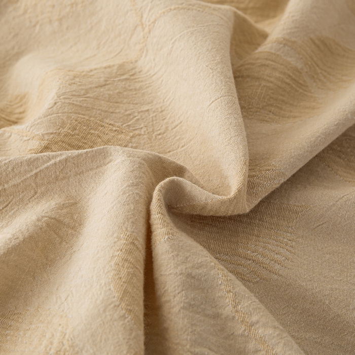 91家纺网 家纺一手货源 找家纺 恋人优选 2026新款樱花叶全棉纯棉提花四件套 樱花叶-卡其