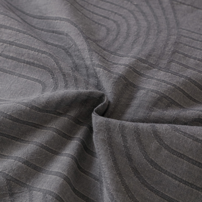 91家纺网 家纺一手货源 找家纺 恋人优选 2026新款浮光全棉纯棉提花四件套 浮光灰