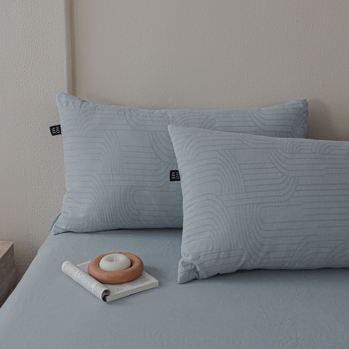 91家纺网 家纺一手货源 找家纺 恋人优选 2026新款浮光全棉纯棉提花四件套 浮光兰