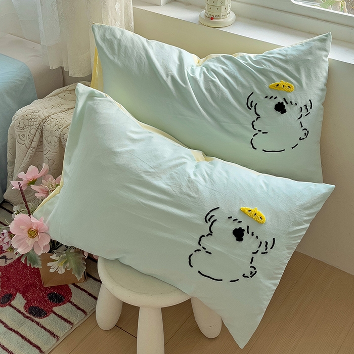 91家纺网 家纺一手货源 找家纺 （总）曼谷家纺 2026新款水洗棉毛巾绣枕套