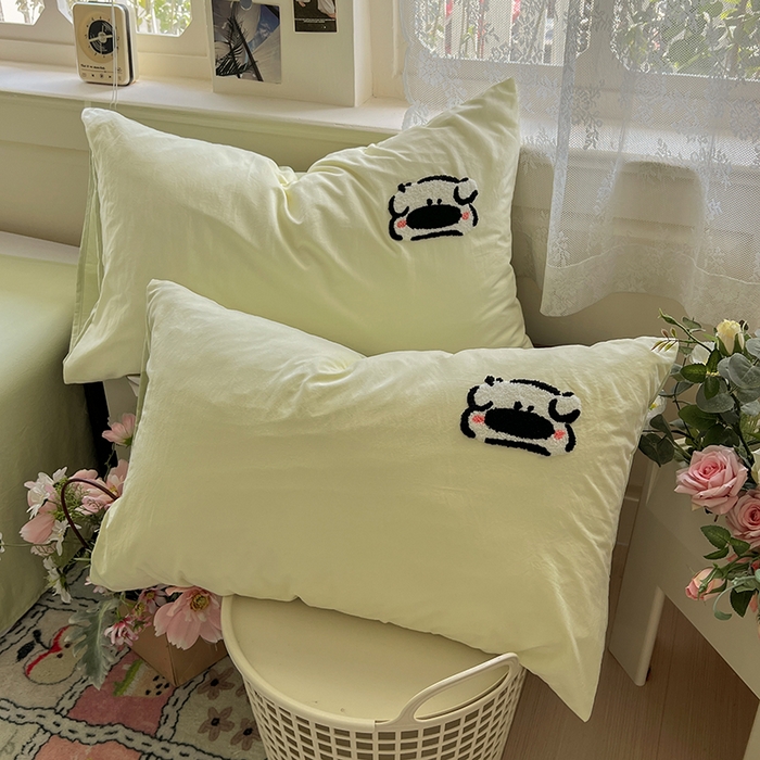 91家纺网 家纺一手货源 找家纺 （总）曼谷家纺 2026新款水洗棉毛巾绣枕套