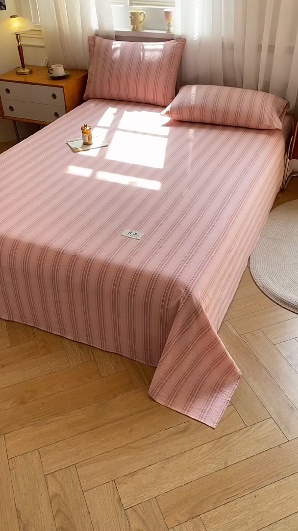 91家纺网 家纺一手货源 找家纺 （总）恋人优选 2026新款全棉纯棉色织床单单床单床单单件