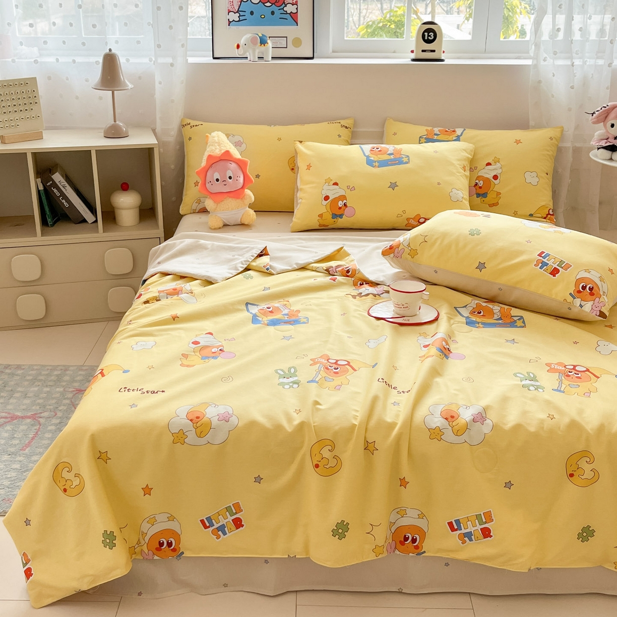 91家纺网 家纺一手货源 找家纺 （总）博雅 2026春夏新款卡通全棉夏被夏凉被空调被四件套