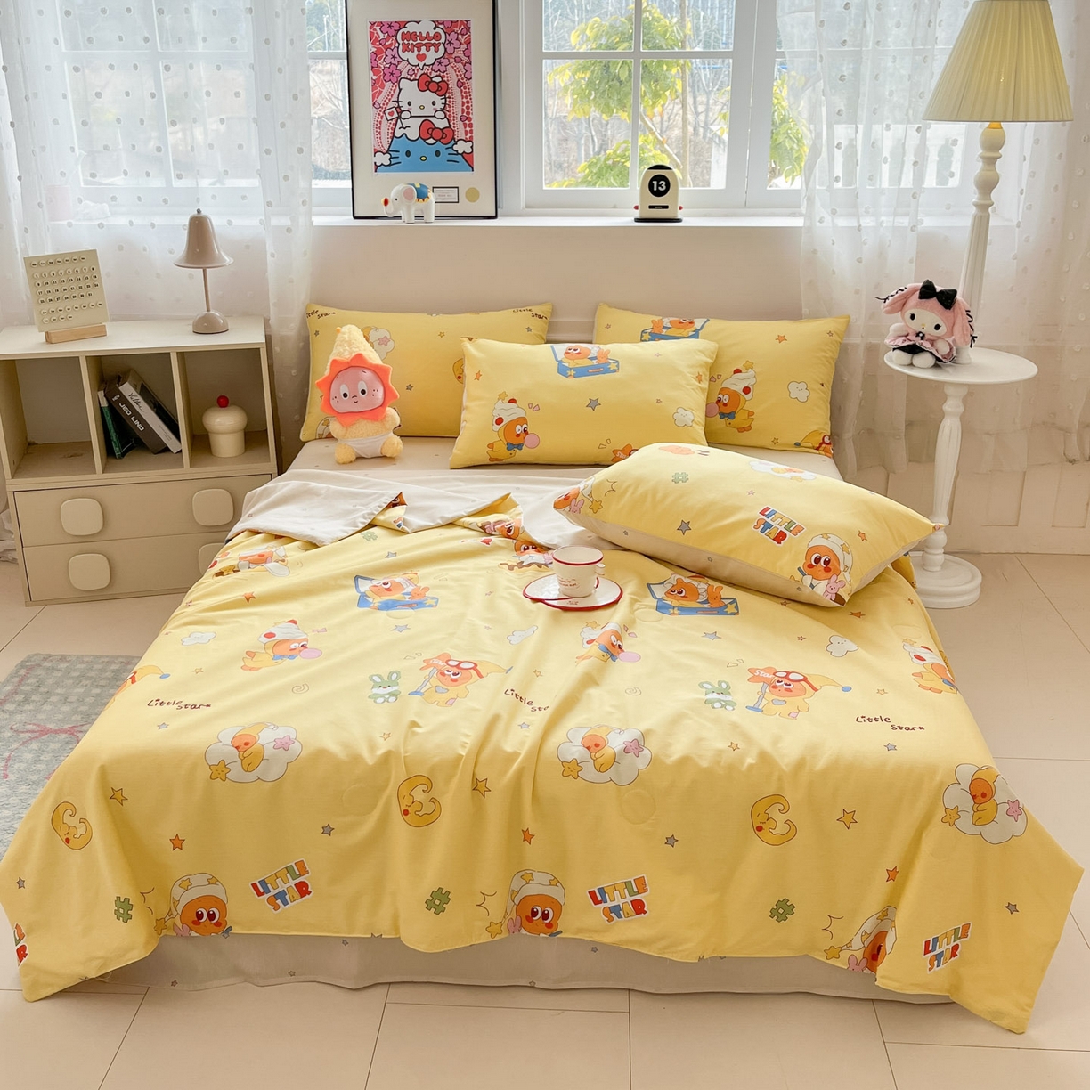 91家纺网 家纺一手货源 找家纺 （总）博雅 2026春夏新款卡通全棉夏被夏凉被空调被四件套