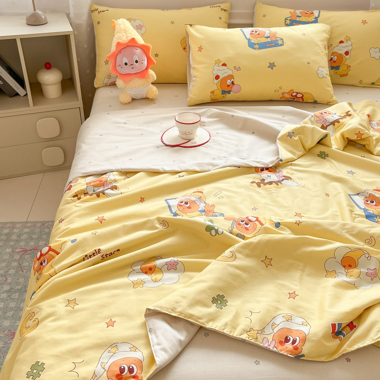 91家纺网 家纺一手货源 找家纺 （总）博雅 2026春夏新款卡通全棉夏被夏凉被空调被四件套