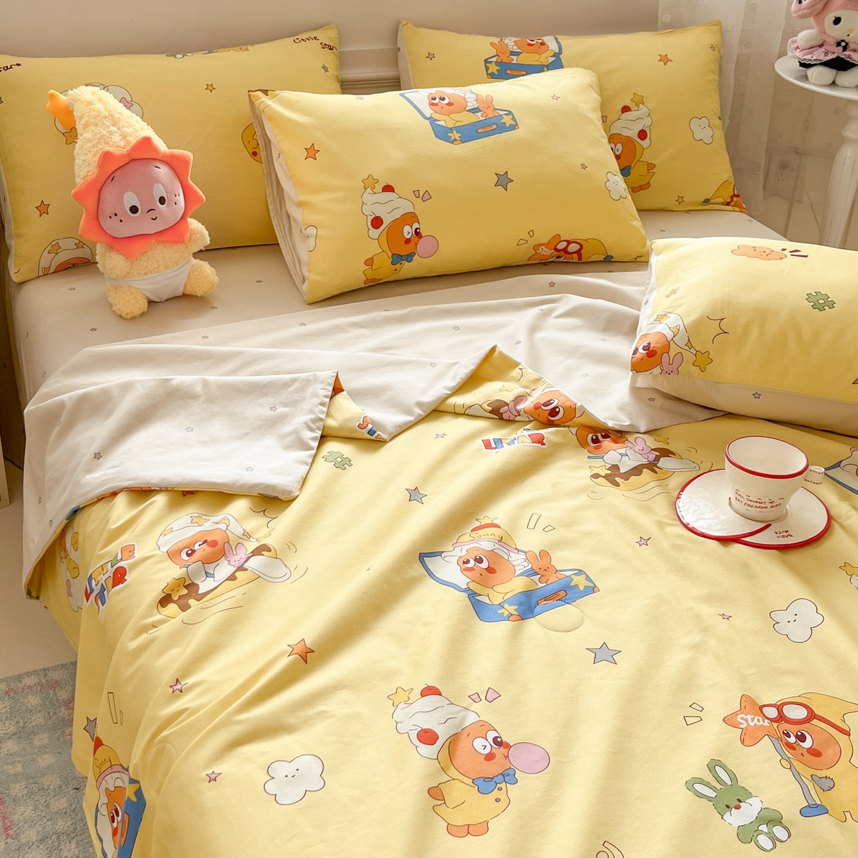 91家纺网 家纺一手货源 找家纺 （总）博雅 2026春夏新款卡通全棉夏被夏凉被空调被四件套