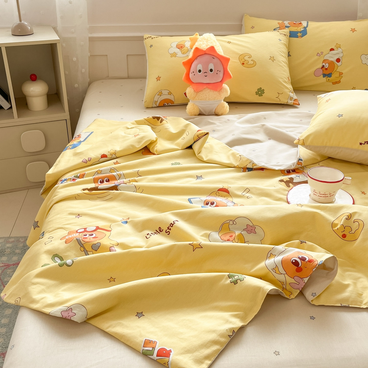 91家纺网 家纺一手货源 找家纺 （总）博雅 2026春夏新款卡通全棉夏被夏凉被空调被四件套