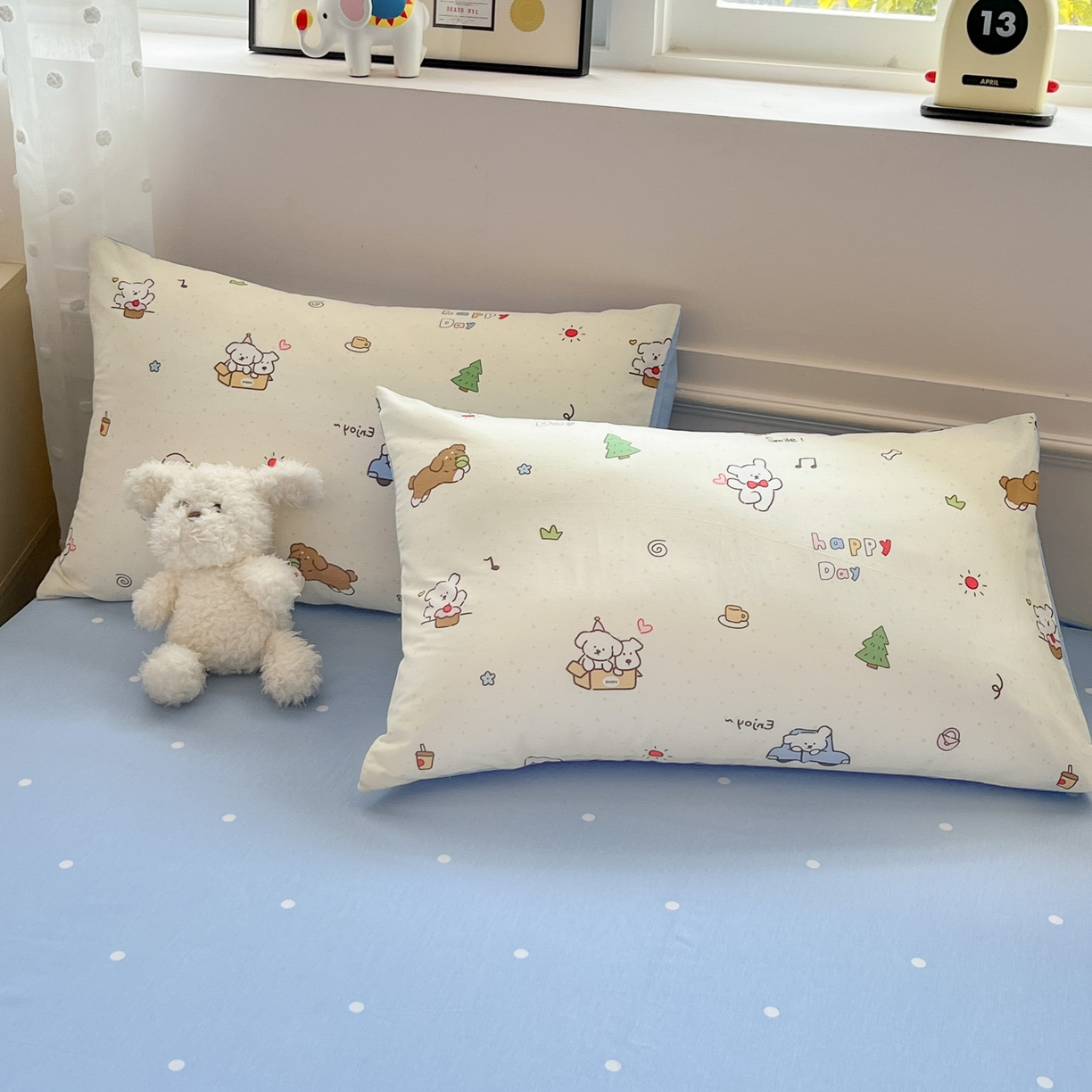 91家纺网 家纺一手货源 找家纺 博雅 2026春夏新款卡通全棉夏被夏凉被空调被四件套 快乐汪星人