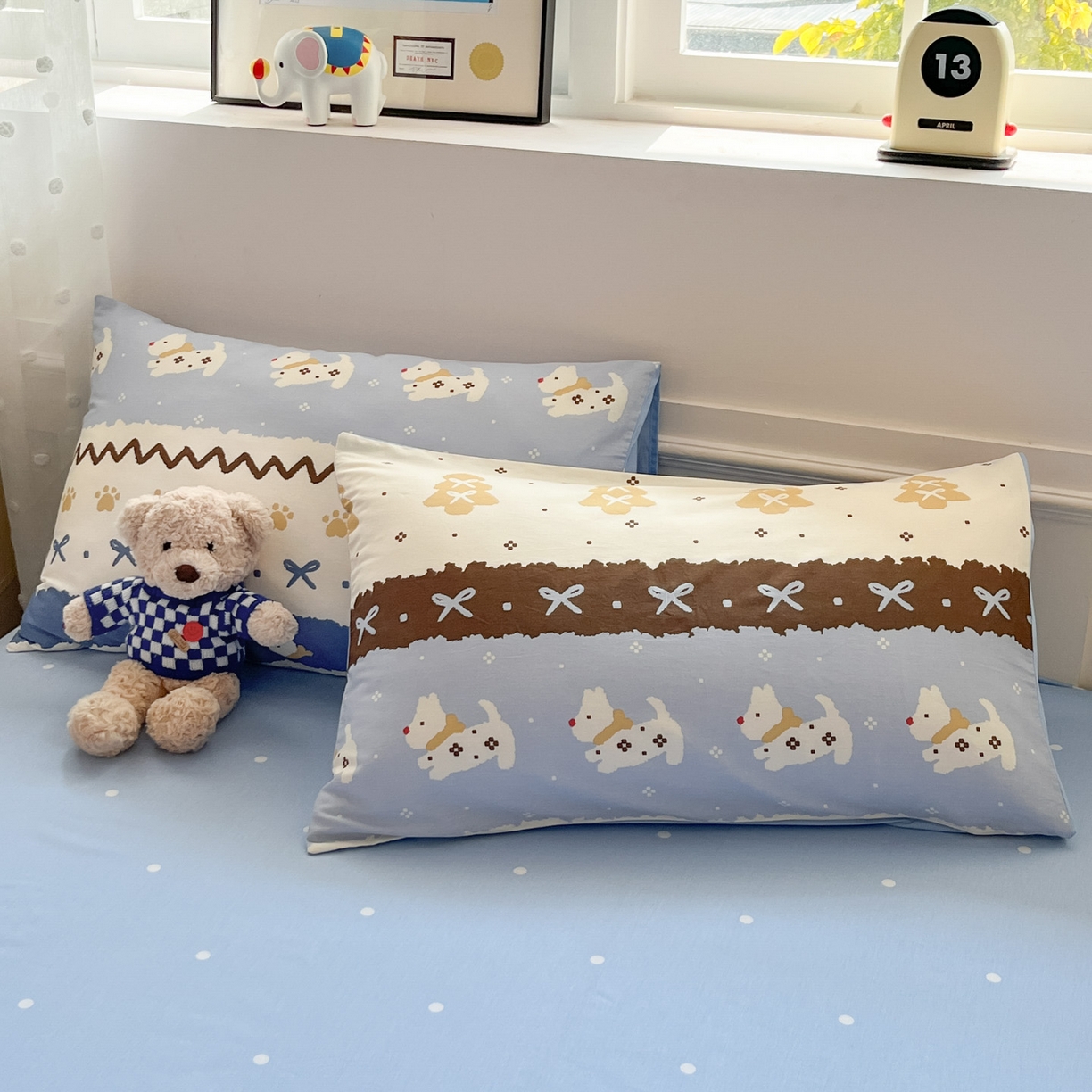 91家纺网 家纺一手货源 找家纺 博雅 2026春夏新款卡通全棉夏被夏凉被空调被四件套 雪地小狗