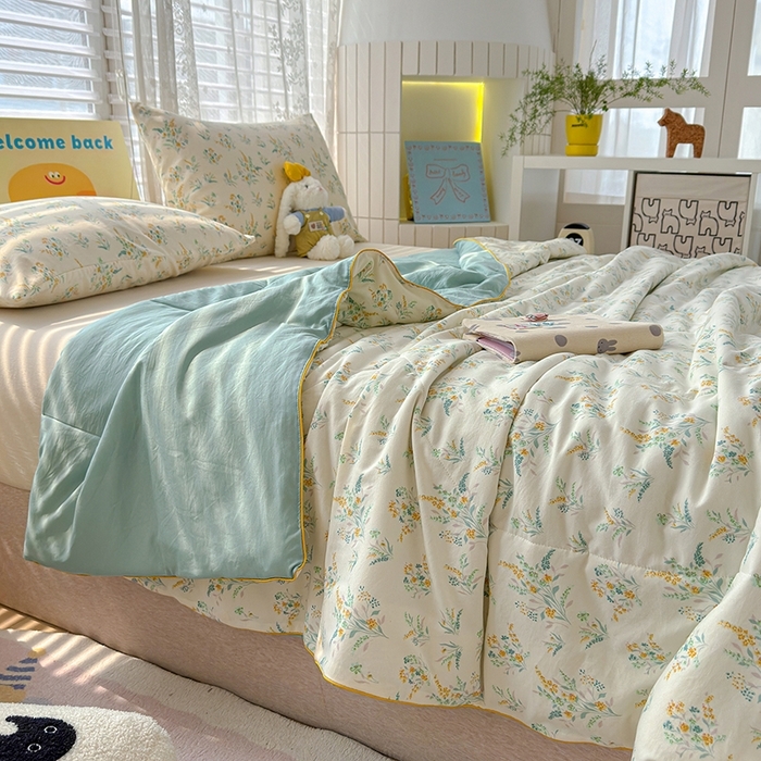 91家纺网 家纺一手货源 找家纺 （总）桔禾家纺 2026水洗皱皱纱夏被 