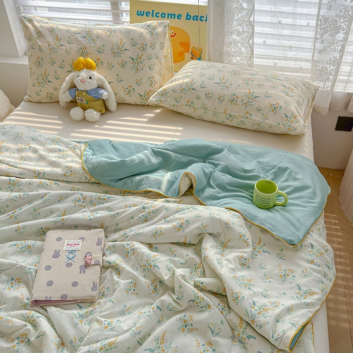 91家纺网 家纺一手货源 找家纺 （总）桔禾家纺 2026水洗皱皱纱夏被 