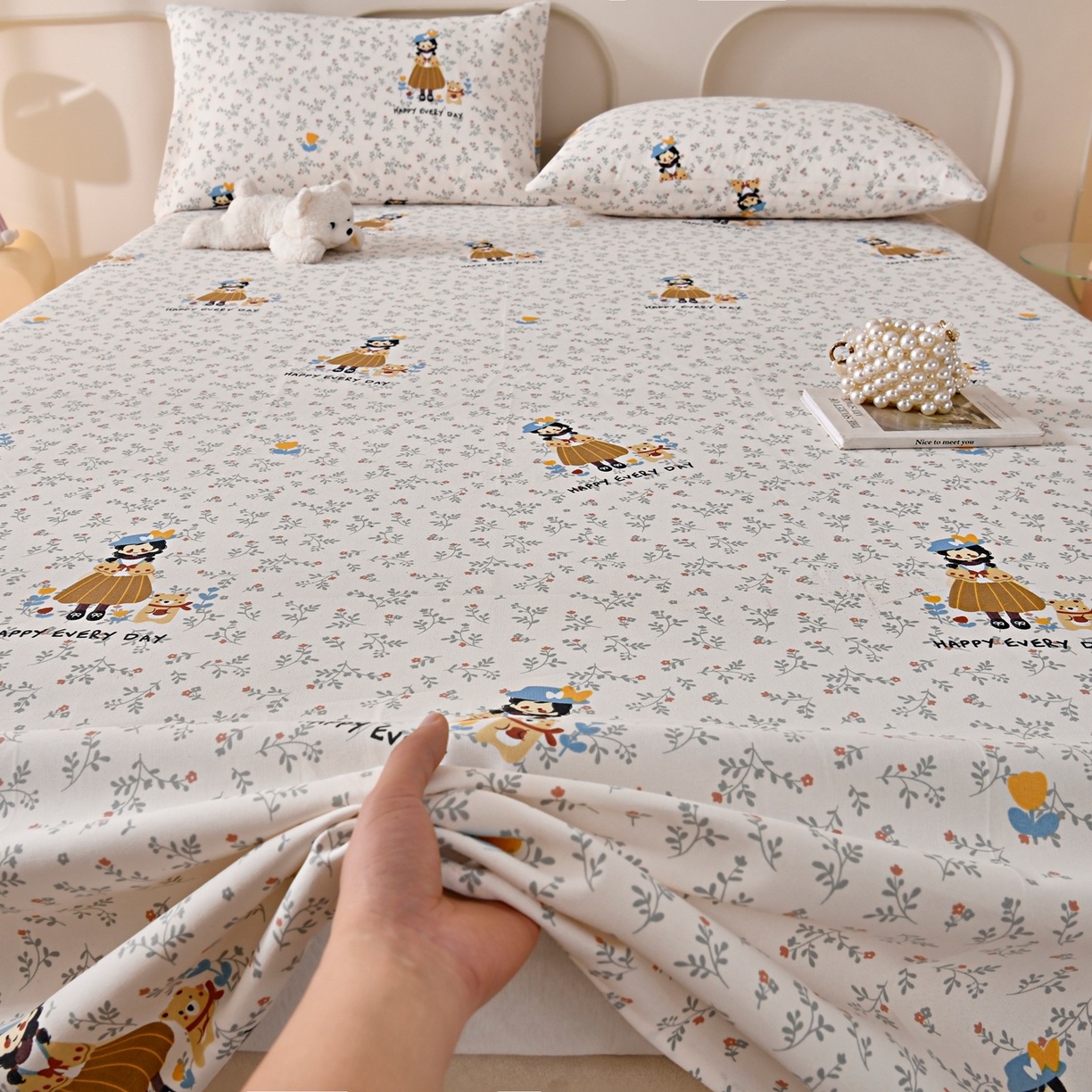 91家纺网 家纺一手货源 找家纺 （总）悠米悠家 2026新款工艺款印花老粗布床单单品床单床单单件凉席席子