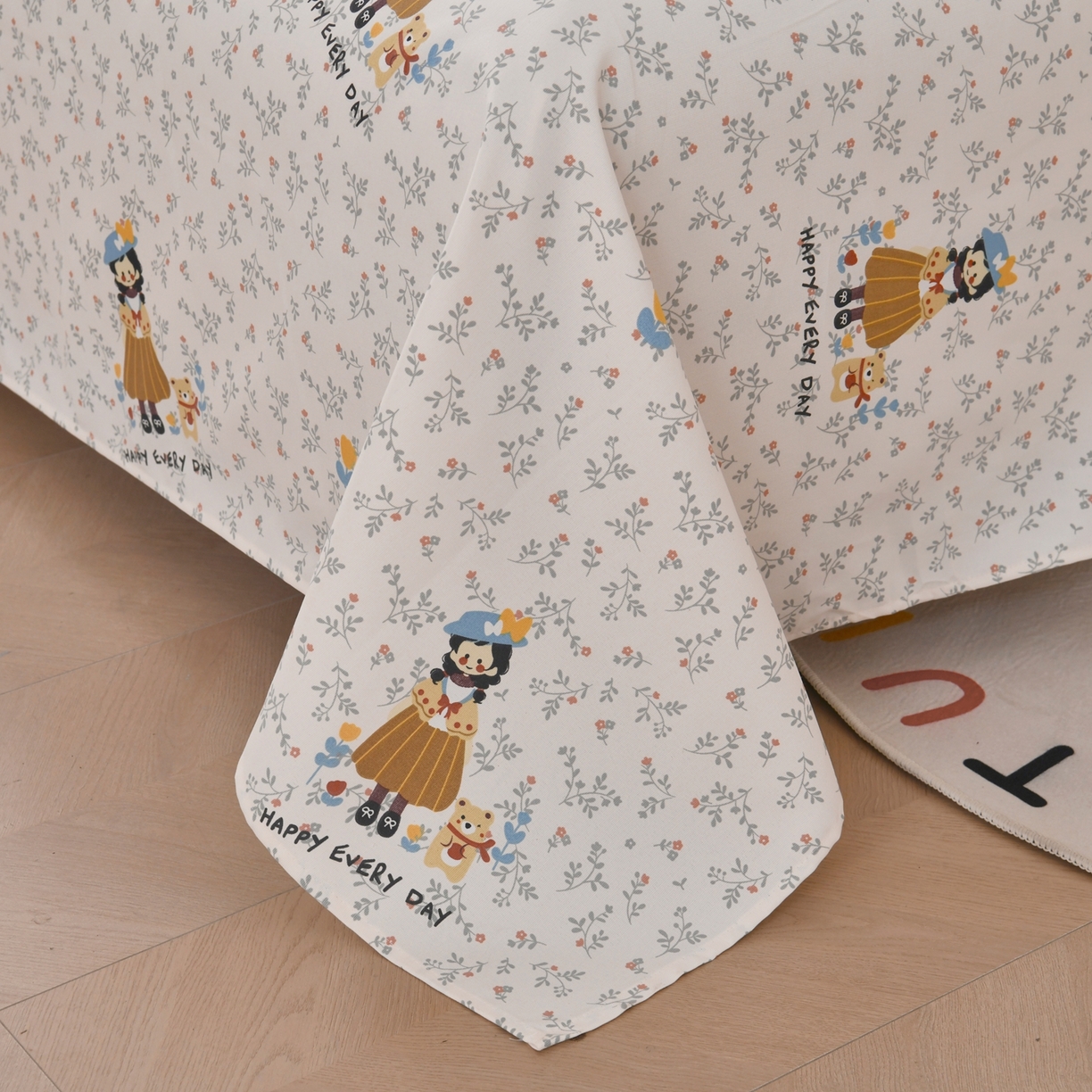 91家纺网 家纺一手货源 找家纺 （总）悠米悠家 2026新款工艺款印花老粗布床单单品床单床单单件凉席席子