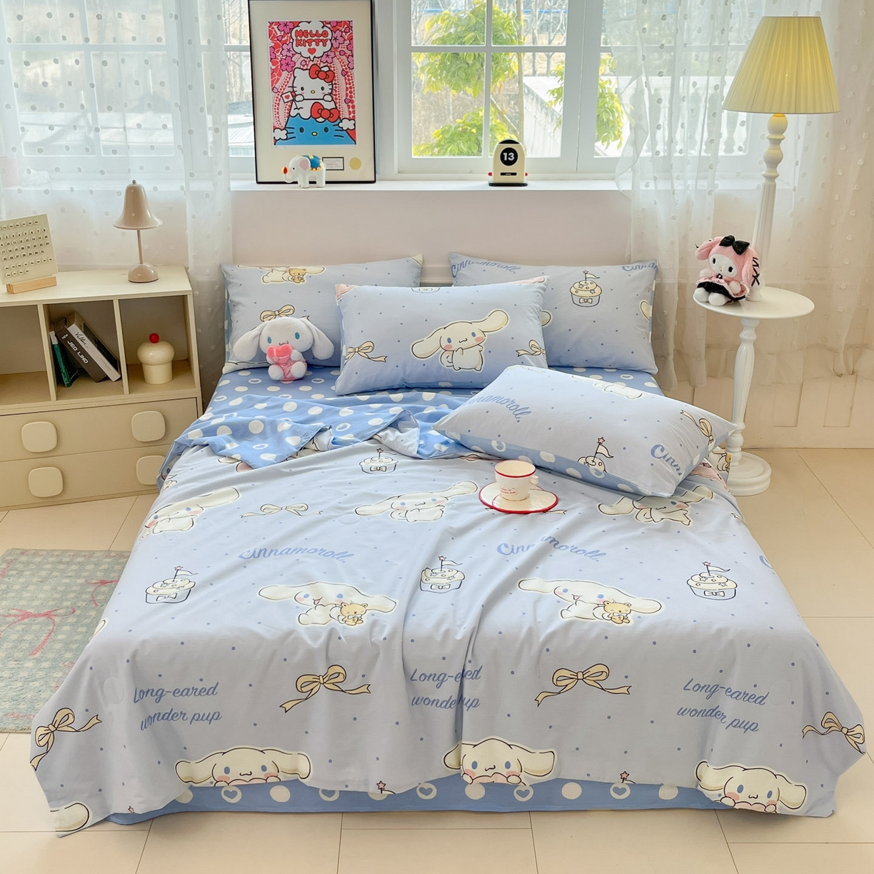 博雅 2026春夏新款三丽鸥全棉夏被夏凉被空调被四件套 点点玉桂狗