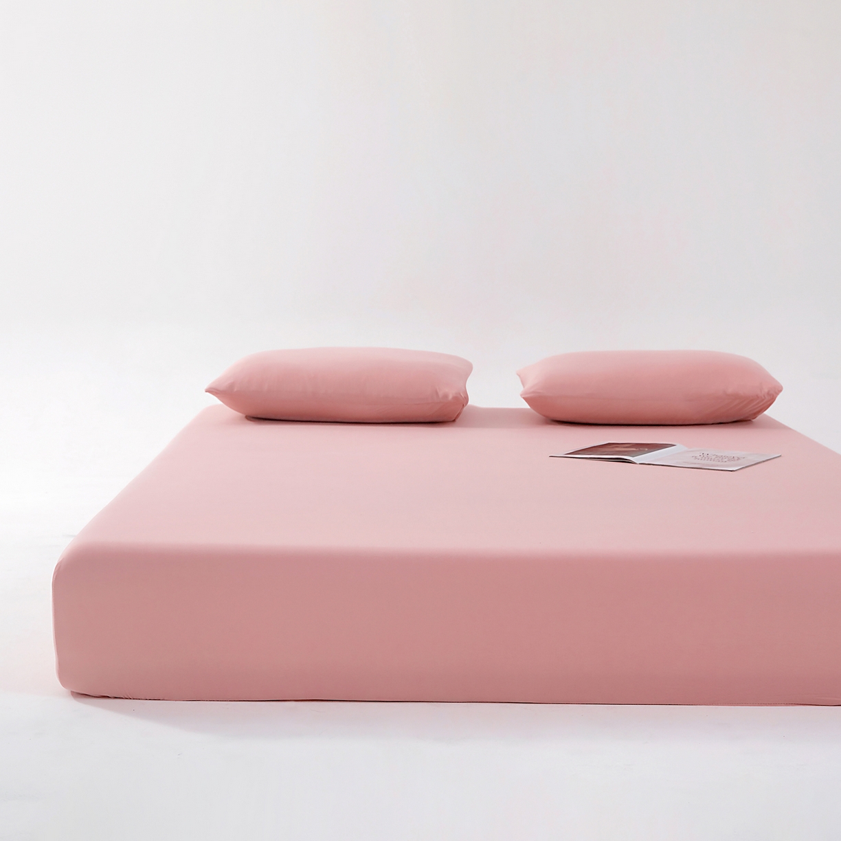 91家纺网 家纺一手货源 找家纺 北部居 2026新款针织棉单床笠 曙光粉