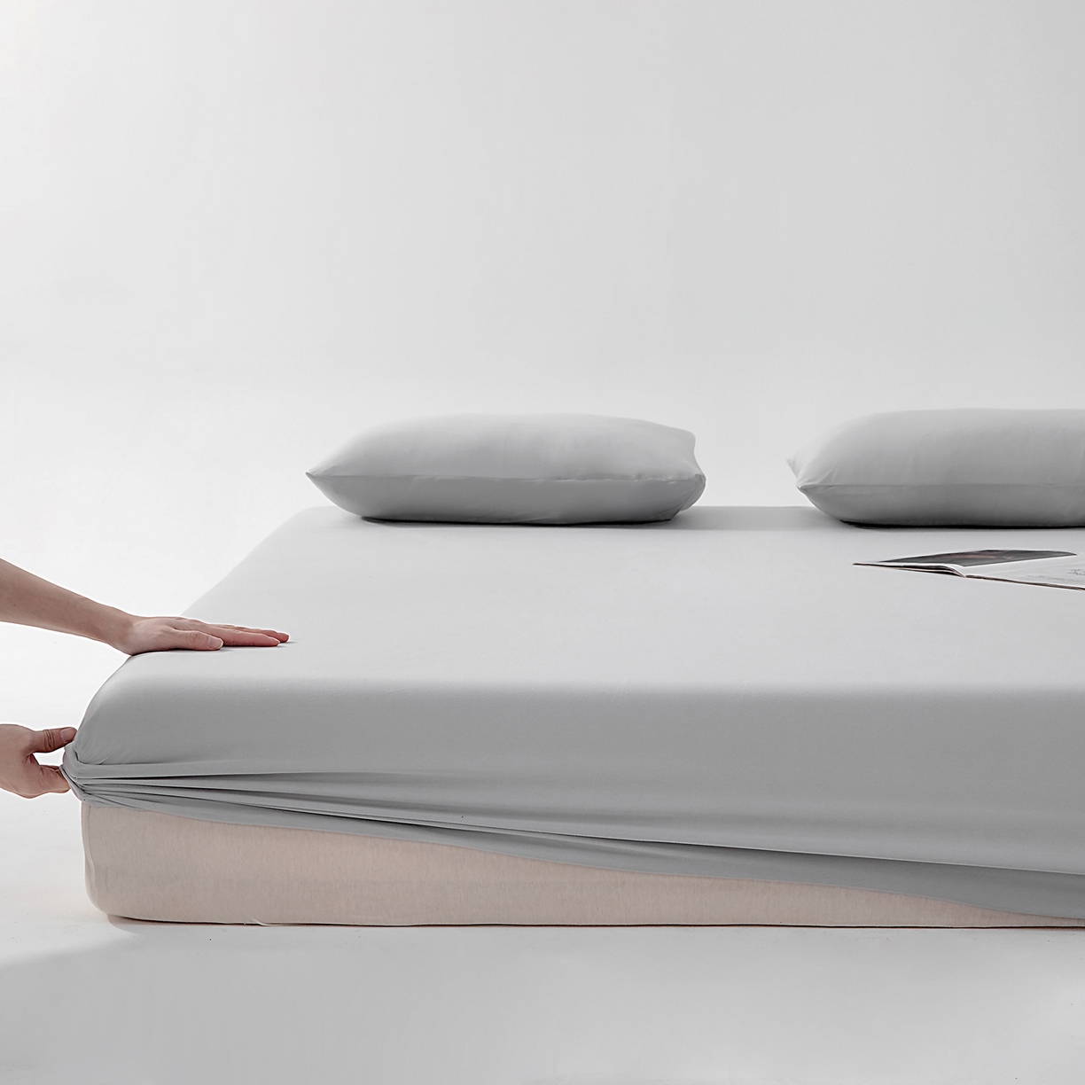 91家纺网 家纺一手货源 找家纺 北部居 2026新款针织棉单床笠 岩石灰