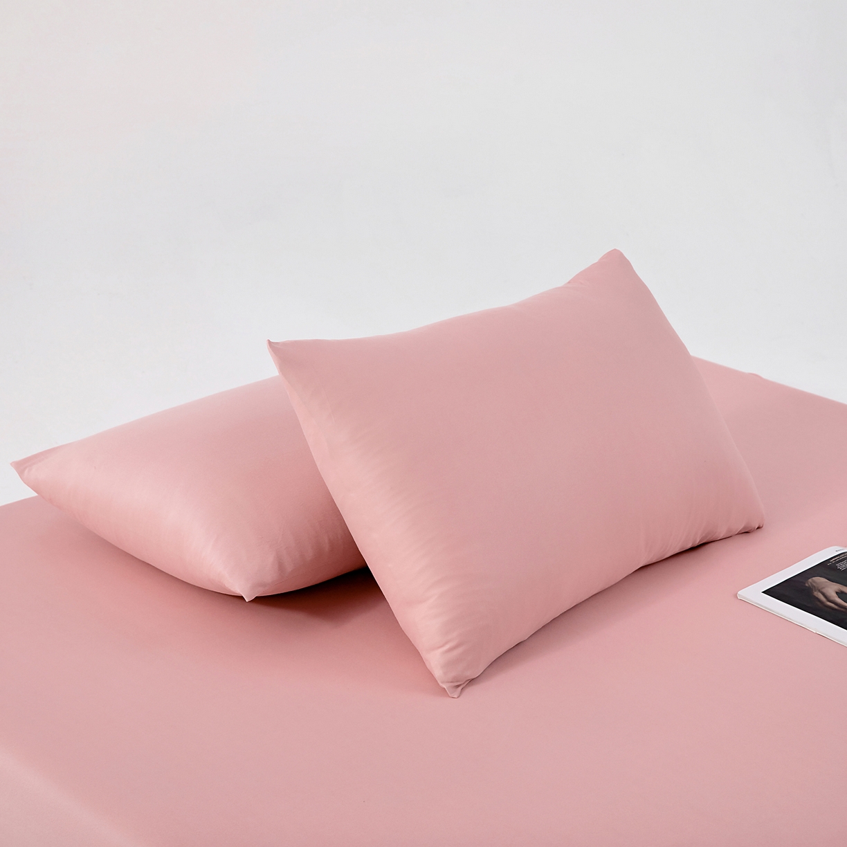 91家纺网 家纺一手货源 找家纺 北部居 2026新款针织棉单床笠 曙光粉