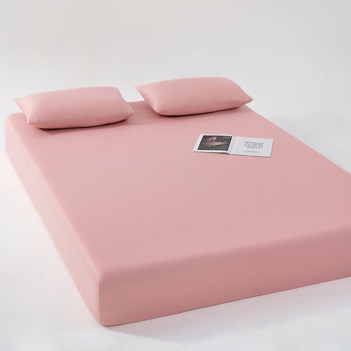 91家纺网 家纺一手货源 找家纺 北部居 2026新款针织棉单床笠 曙光粉