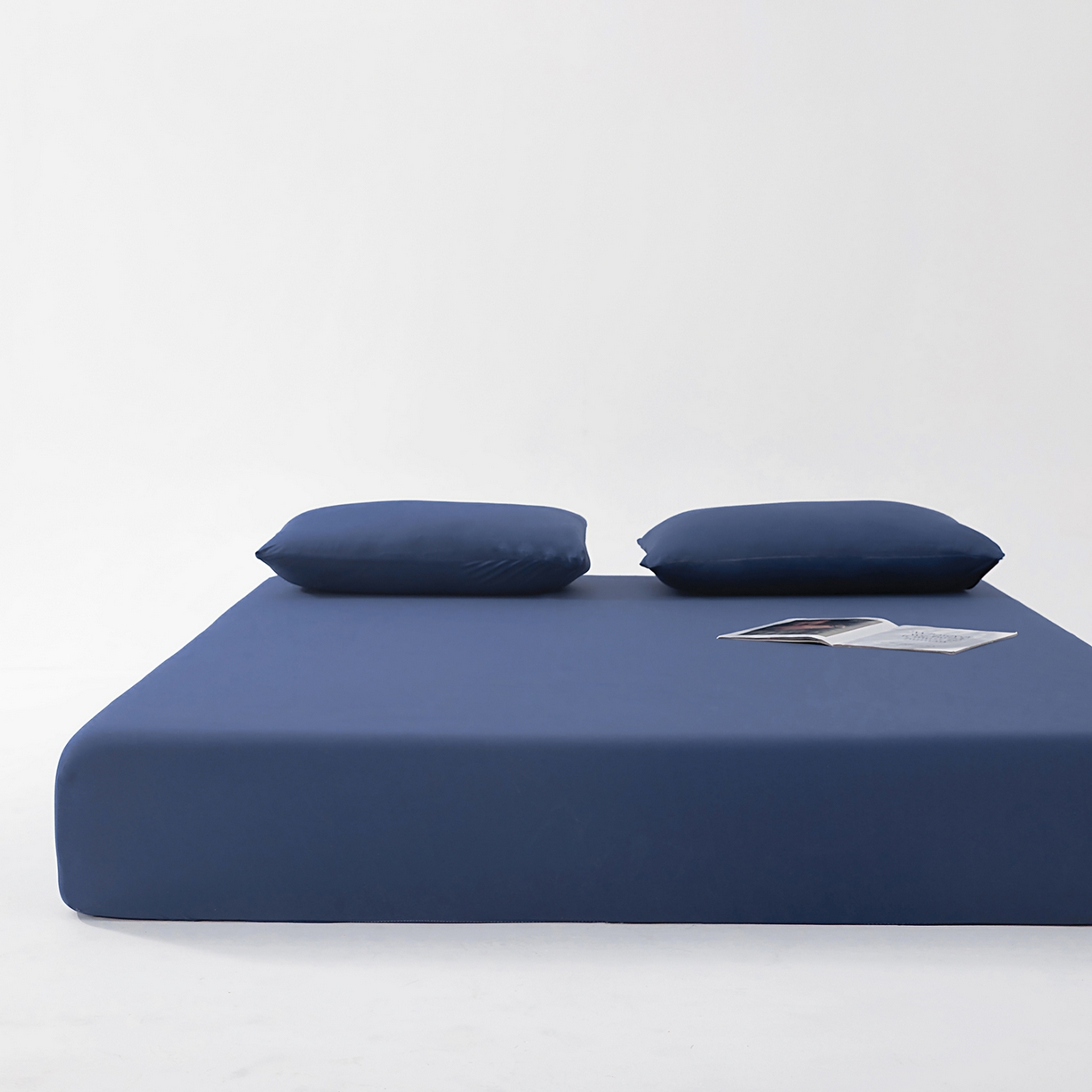 91家纺网 家纺一手货源 找家纺 北部居 2026新款针织棉单床笠 静海蓝