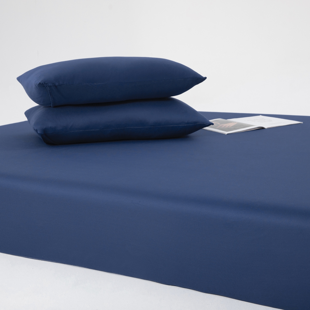 91家纺网 家纺一手货源 找家纺 北部居 2026新款针织棉单床笠 静海蓝