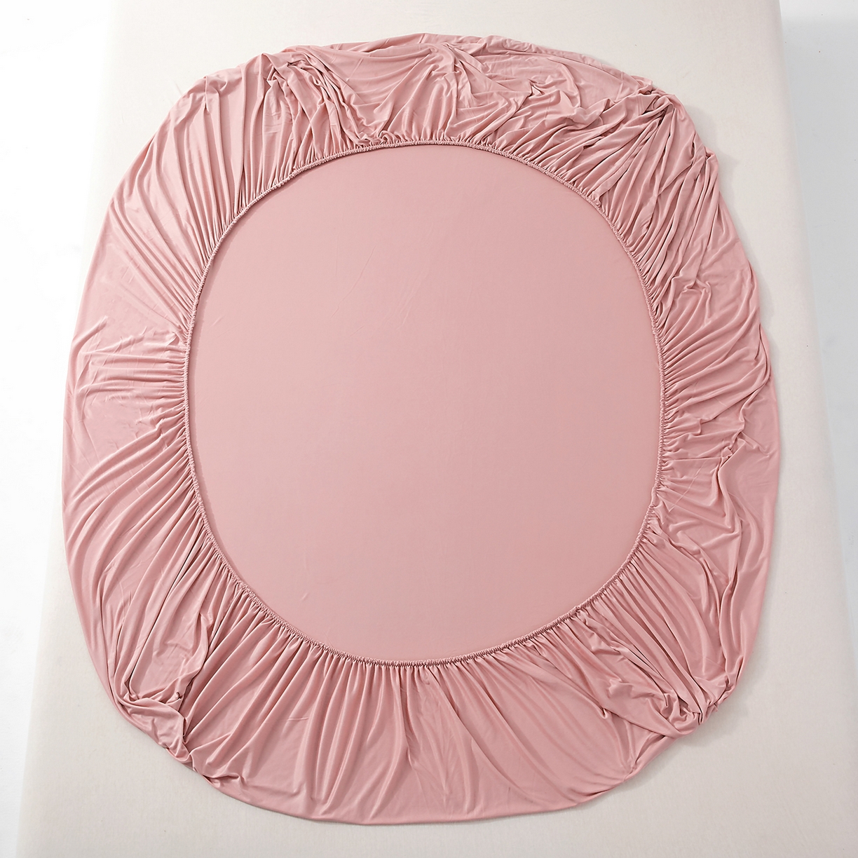 91家纺网 家纺一手货源 找家纺 北部居 2026新款针织棉单床笠 曙光粉