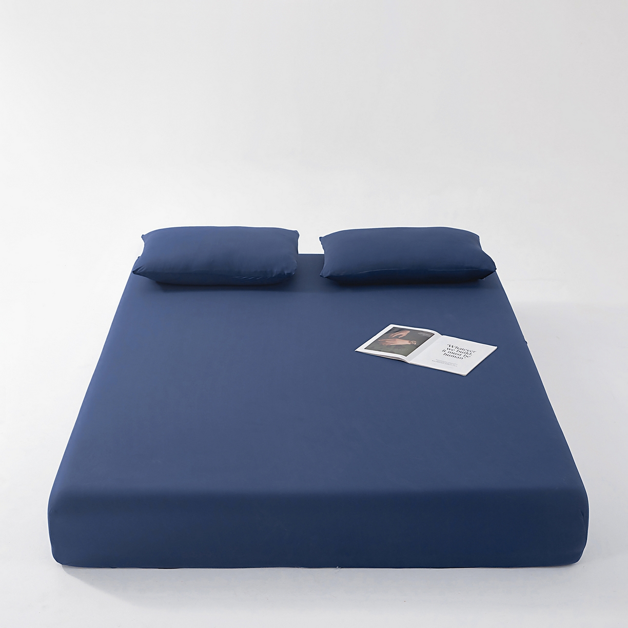 91家纺网 家纺一手货源 找家纺 北部居 2026新款针织棉单床笠 静海蓝