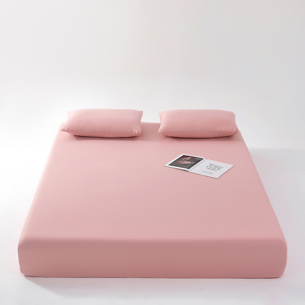 91家纺网 家纺一手货源 找家纺 北部居 2026新款针织棉单床笠 曙光粉