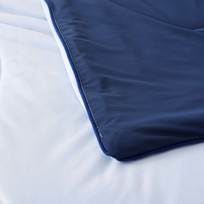 91家纺网 家纺一手货源 找家纺 优被业 2026新款云感凉感丝夏凉被  抗菌防螨超清爽 冰柔-深睡蓝