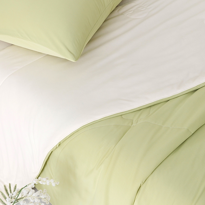 91家纺网 家纺一手货源 找家纺 优被业 2026新款云感凉感丝夏凉被  抗菌防螨超清爽 冰柔-抹茶绿