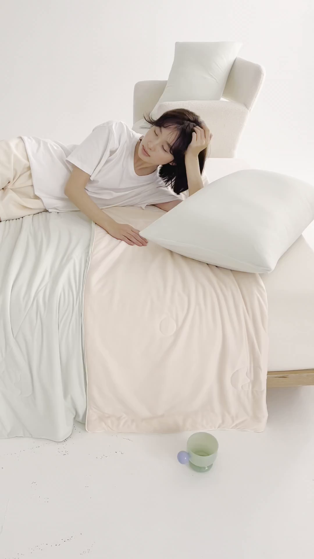 91家纺网 家纺一手货源 找家纺 优被业 2026新款云感凉感丝夏凉被  抗菌防螨超清爽 冰柔-柠檬绿